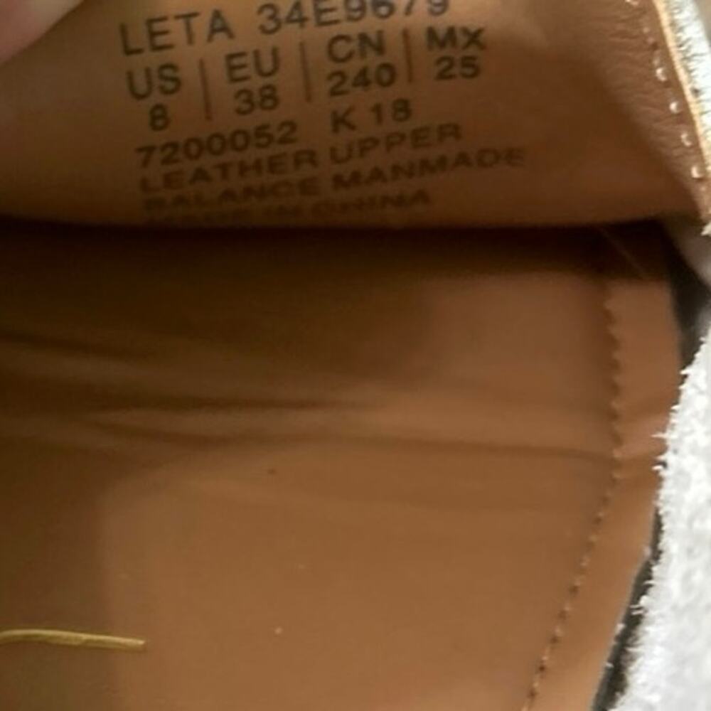Calvin Klein Leta Cream Leather Loafers Flats Minimalist Preppy Quiet Luxury 8 - Picture 13 of 13